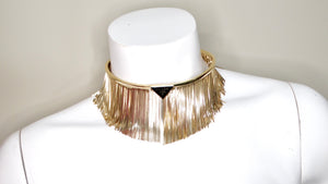 Prada 14k Gold Plated Fringe Choker