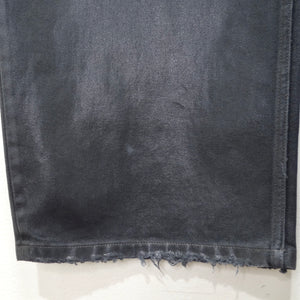 Balenciaga FW 2022 Wax Coated Black Baggy Jeans