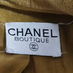 Chanel 1980s Brown Gold Tone Jumbo Button Blazer