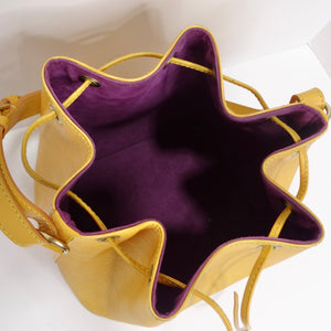 Authentic Louis Vuitton Speedy in Yellow Epi & Purple Interior