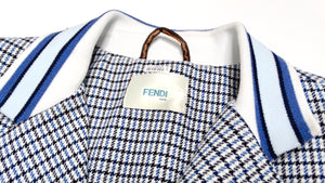 Fendi Kids Houndstooth Blue & Black Blazer