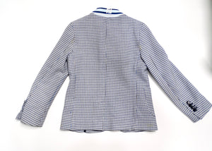 Fendi Kids Houndstooth Blue & Black Blazer