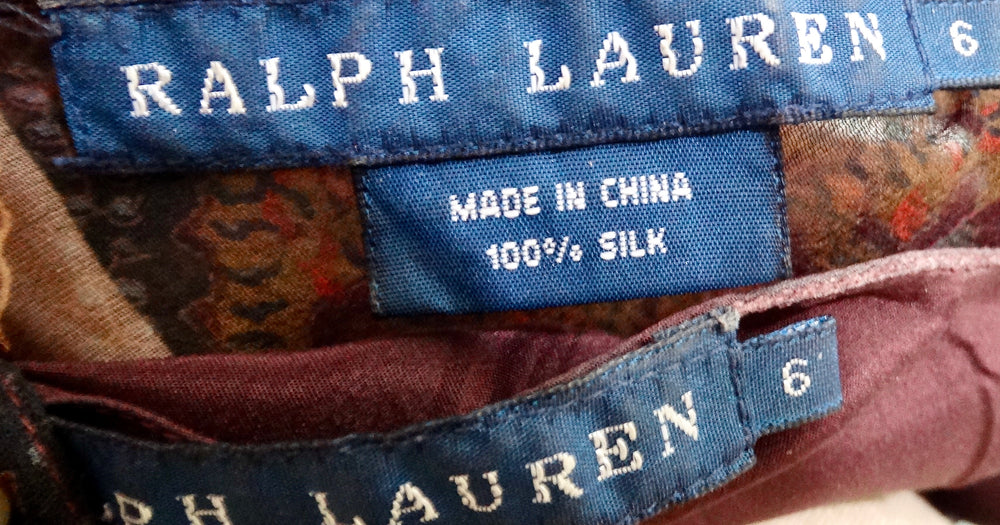Y2K Ralph Lauren Silk Chiffon Paisley Print Sleeveless Dress