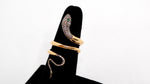 Snake 18k Gold Ring With Emeralds & Diamonds