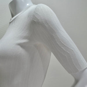 Proenza Schouler White Knit Short Sleeve Top