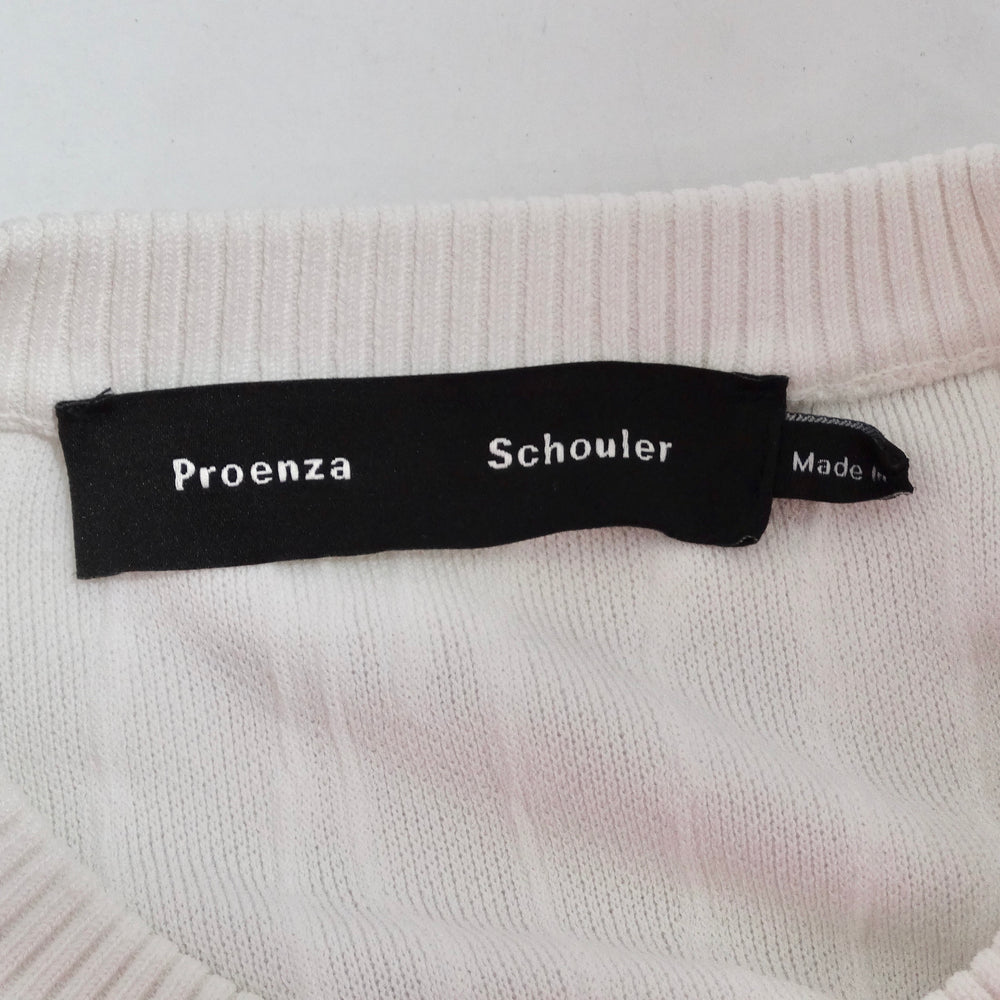 Proenza Schouler White Knit Short Sleeve Top