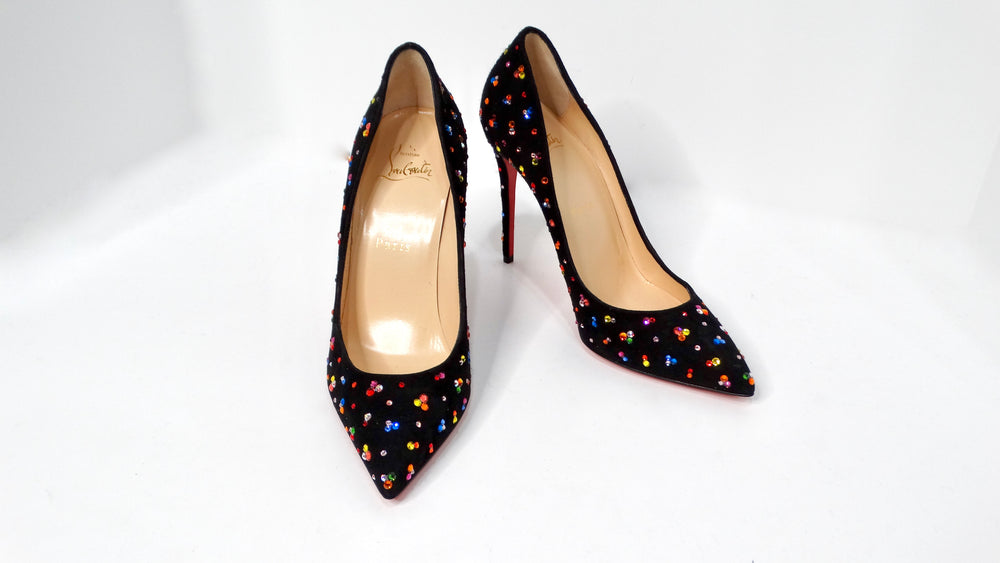 Christian Louboutin Veau Velour Follies Clair De Lune Stiletto Pumps