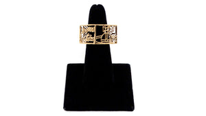 Vivienne Westwood 14k Gold Hollow Cube Orb Ring