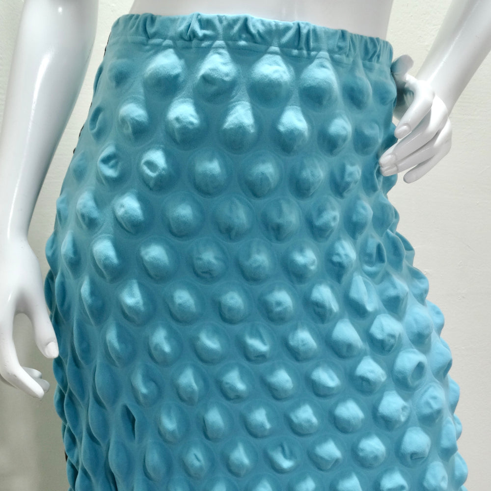 Issey Miyake 1990s Blue Bubble Skirt