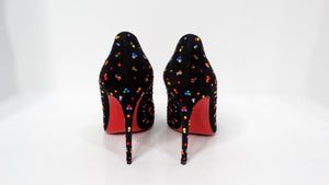 Christian Louboutin Veau Velour Follies Clair De Lune Stiletto Pumps