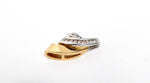 Two-Tone Yellow & White 14k Gold Slide Pendant With Diamonds