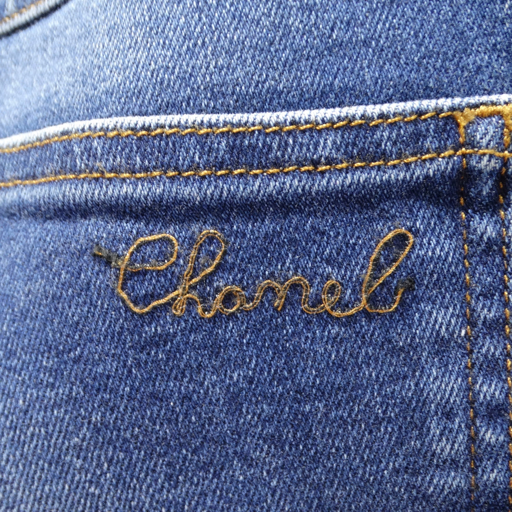 Chanel CC Light Wash Denim Jeans