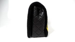 2014 Chanel Runway No. 5 Comic Shearling Lambskin Shoulder Flap Bag