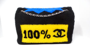 2014 Chanel Runway No. 5 Comic Shearling Lambskin Shoulder Flap Bag