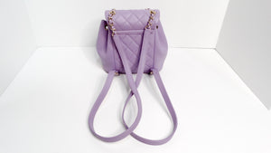 Chanel Purple Quilted Lambskin Duma Backpack With Gold-Tone Hardware