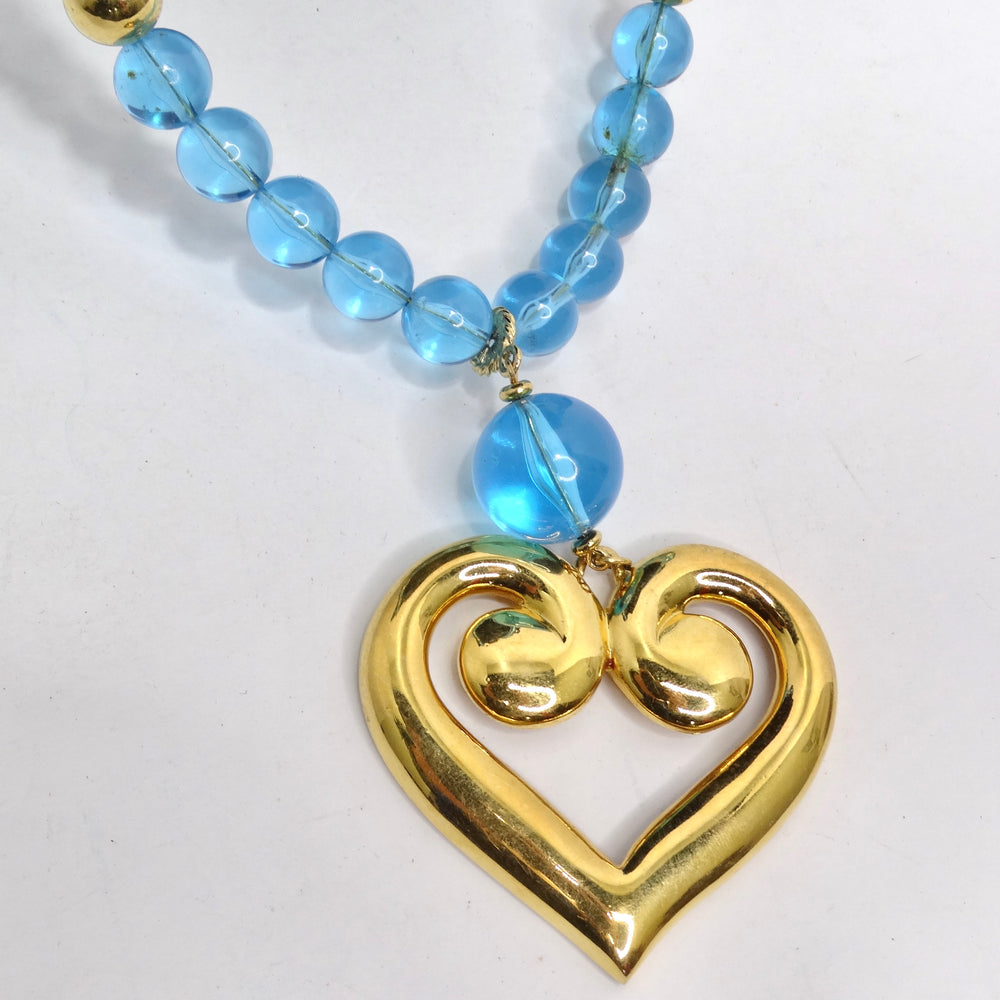 Huge Vintage Brass Heart Bead Pendants