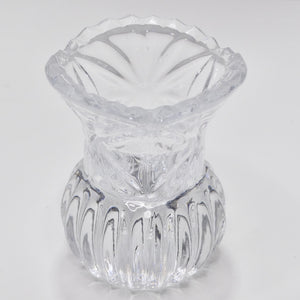 Antique Crystal Toothpick Holder & Silver Serving Tongs
