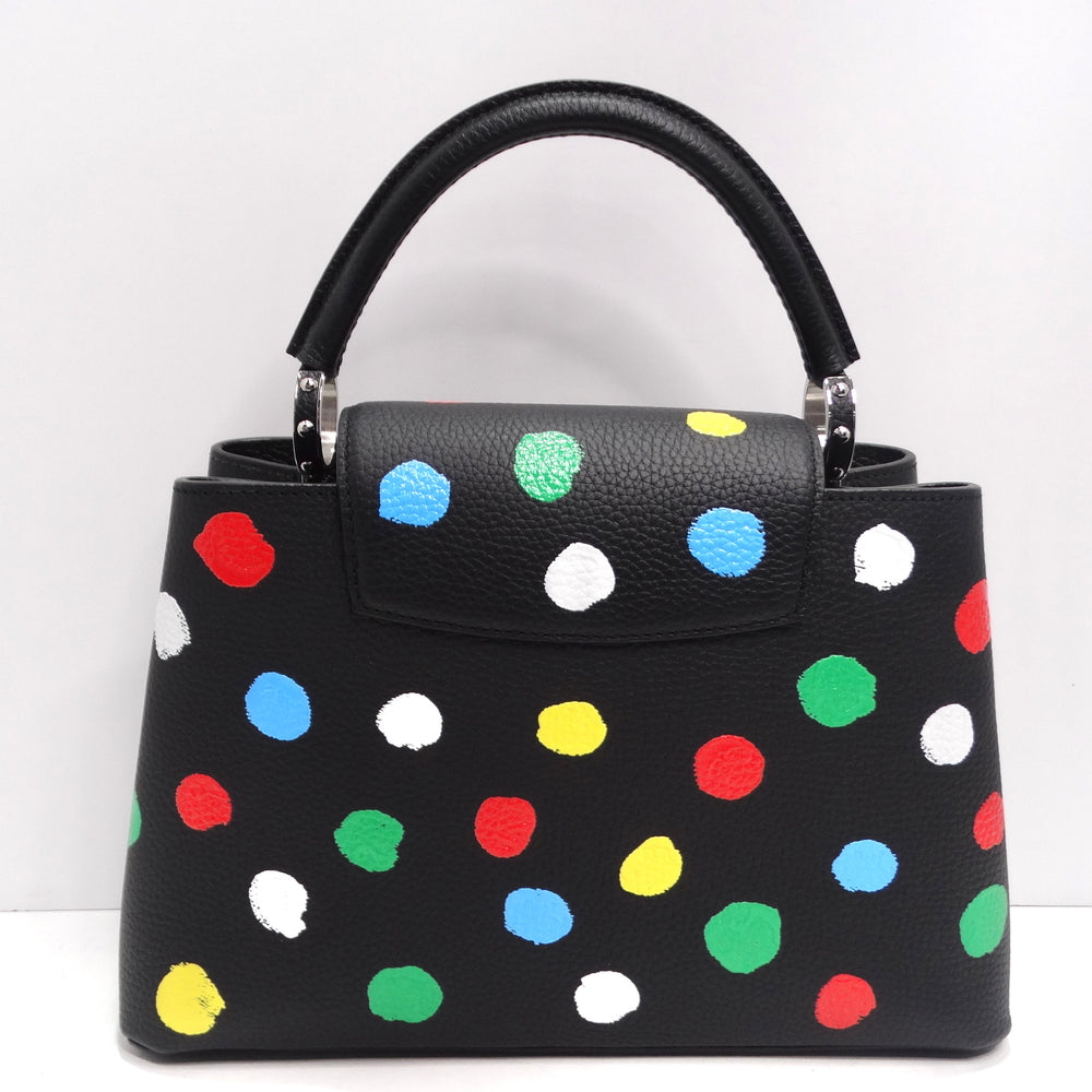 Louis Vuitton white x Yayoi Kusama Infinity Dots Capucines BB Top-Handle  Bag