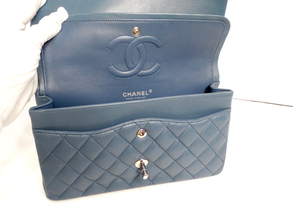 Chanel 2012-13 Medium Lambskin Classic Double-Flap Bag With Silver Hardware