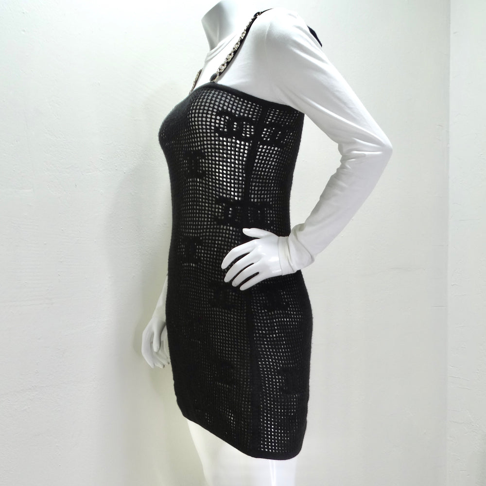 Chanel Cruise 2022 Black Cashmere Mini Dress