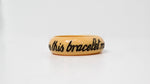 Y2K JKC "Does This Bracelet Make Me Look Fat?" Yellow Resin Bangle