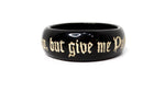 Y2K JKC "Darling I Love You, But Give Me Park Avenue " Black Resin Bangle