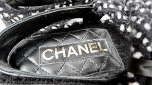 Chanel 2022 Cord Lambskin Quilted Logo Sandals