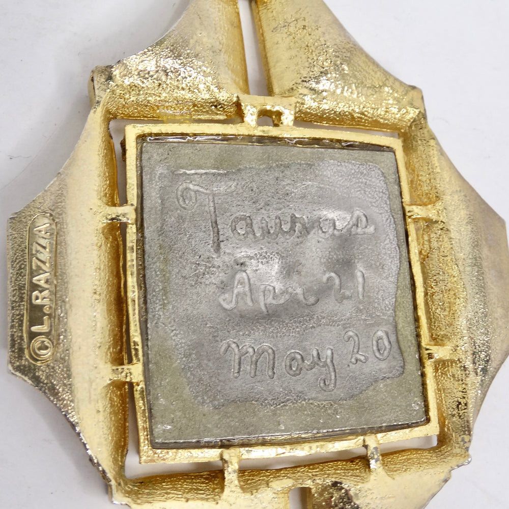 Razza 18K Gold Plated Zodiac Taurus Pendant