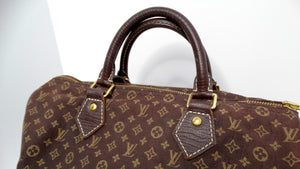 Louis Vuitton Brown Monogram Canvas Mini Lin Speedy 30