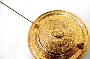 1980s Chanel 31 Rue Cambon Gold Plated Brooch
