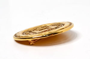 1980s Chanel 31 Rue Cambon Gold Plated Brooch