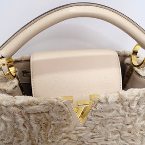 Louis Vuitton Capucines Handbag Fur BB Brown 49678147