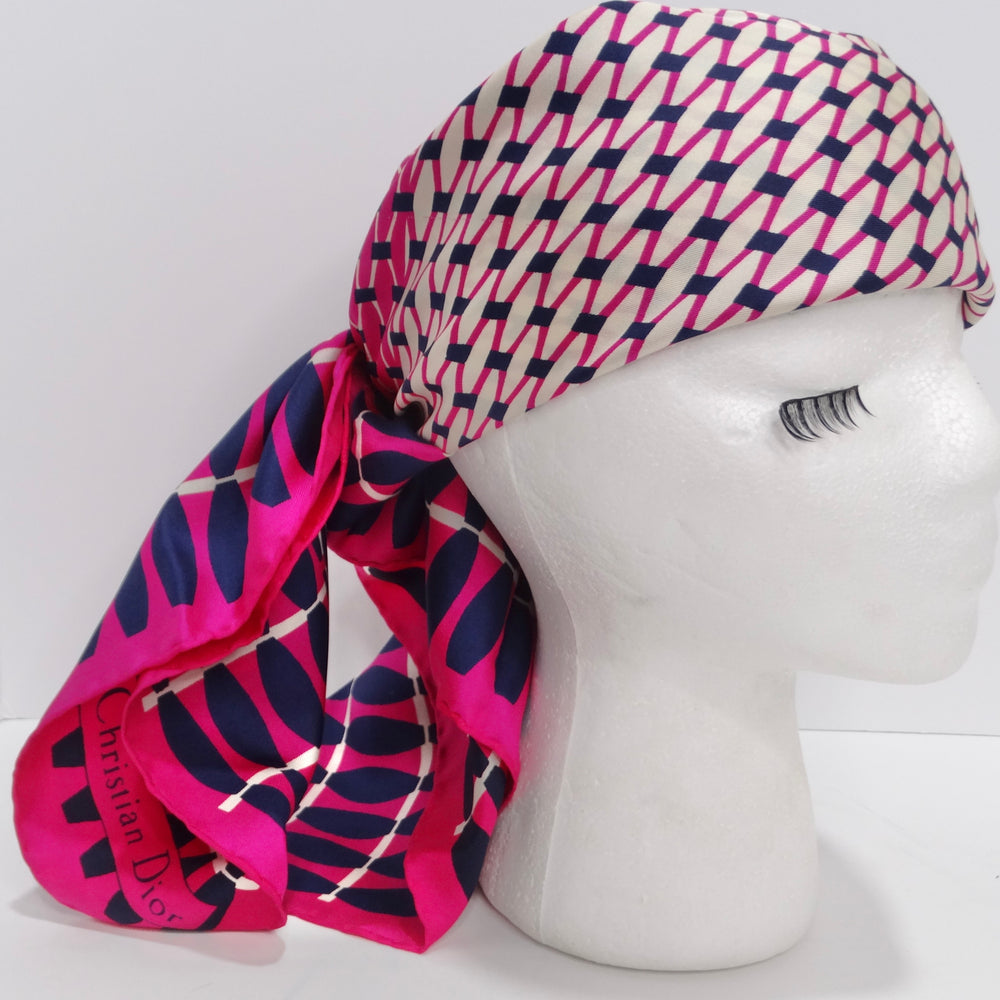 Satin Scarf Print Headband, Christian Dior Hair Scarf