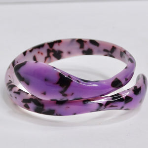 Purple Bakelite Snake Head Cuff Bracelet