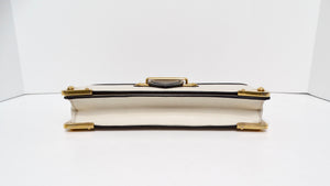 Prada Calf Saffiano Leather East-West Clutch With Chain Strap