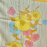 1960s Floral Silk Scarf