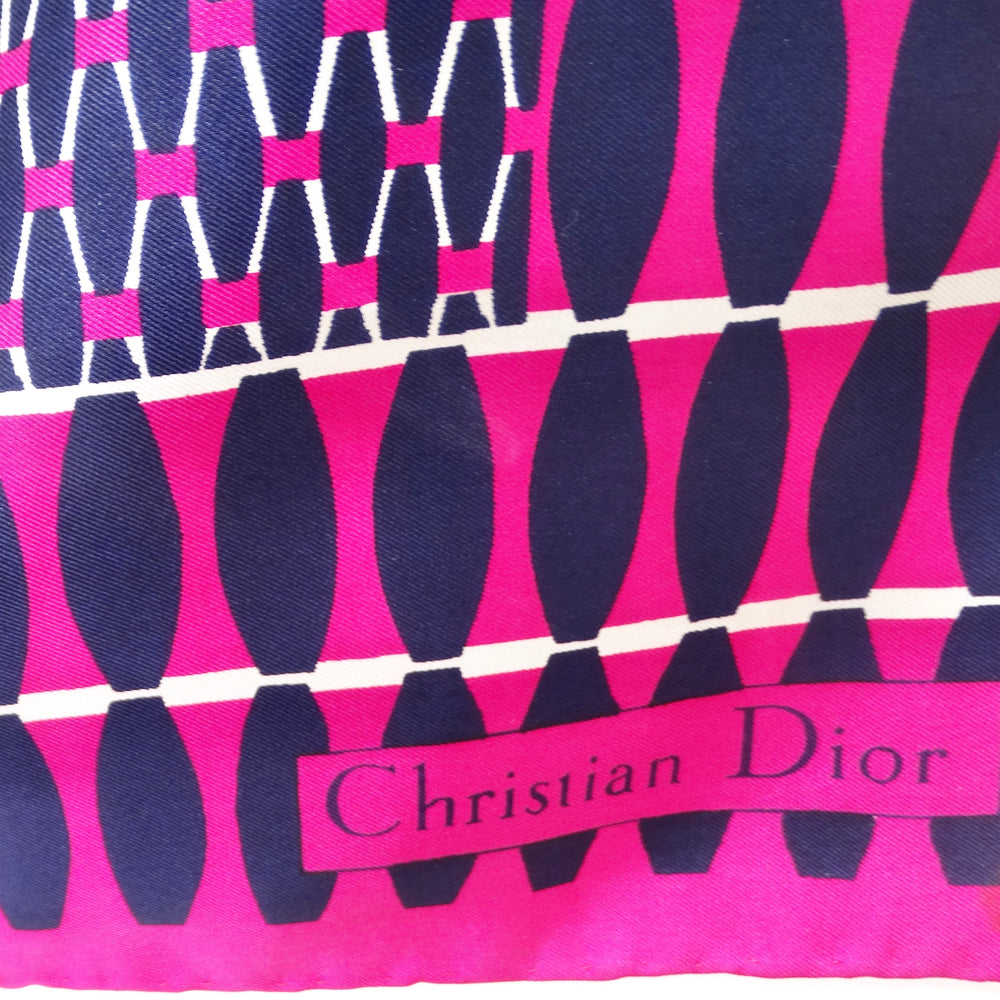 Christian Dior Blue Monogram Silk Scarf