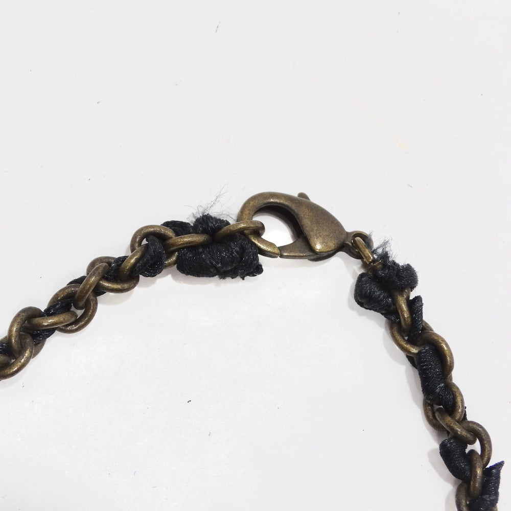 Moschino 1990s Black Flower Necklace