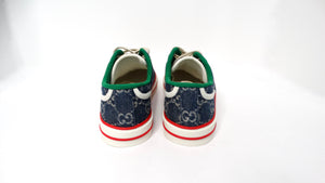 Gucci Denim Monogram Web 1977 Tennis Blue Sneakers