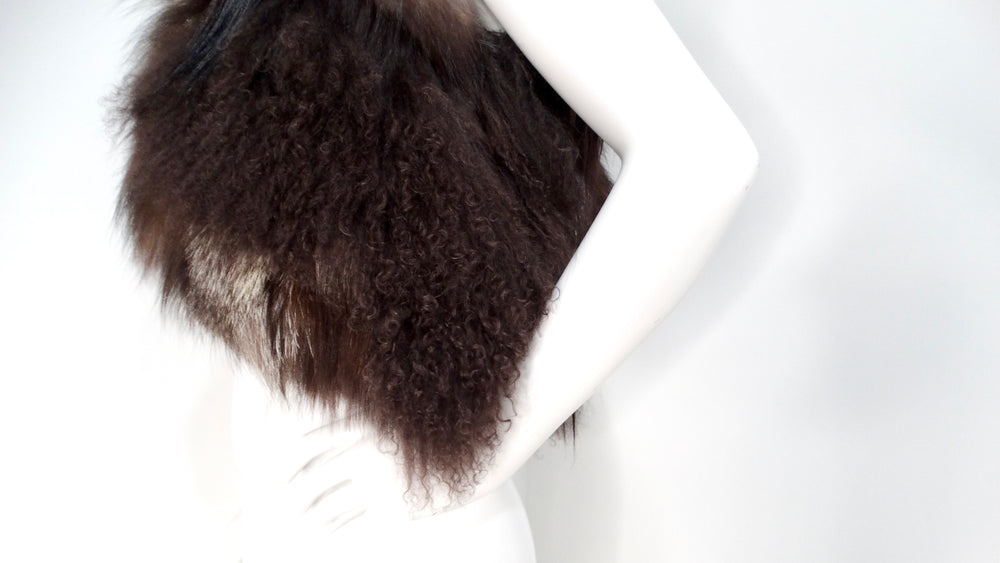 Yves Saint Laurent Avant Garde Multi-Fur Patch Cropped Vest Circa 1980s