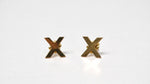 Vintage Tiffany Inspired 14k Solid Gold "X" Stud Earrings