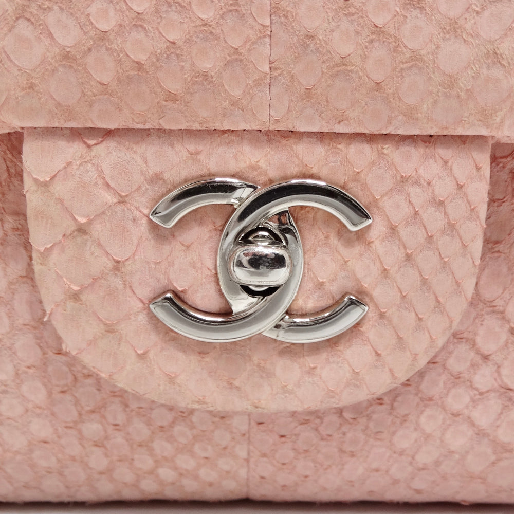 Chanel Classic Double Flap Bag Python Medium at 1stDibs