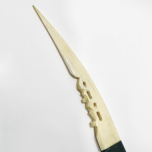 Antique Malachite Ivory Letter Opener