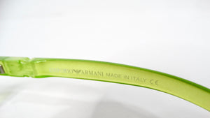 1990s Emporio Armani Neon Green Rectangular Frameless Sunglasses