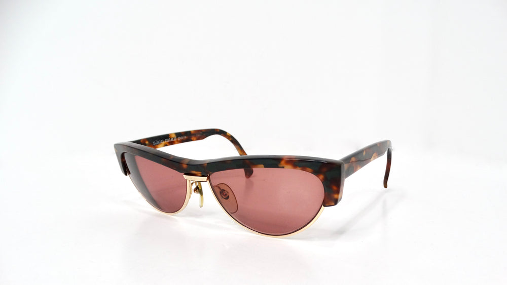 Vintage Alain Mikli Paris 615 Turquoise Marbled Tortoise Sunglasses