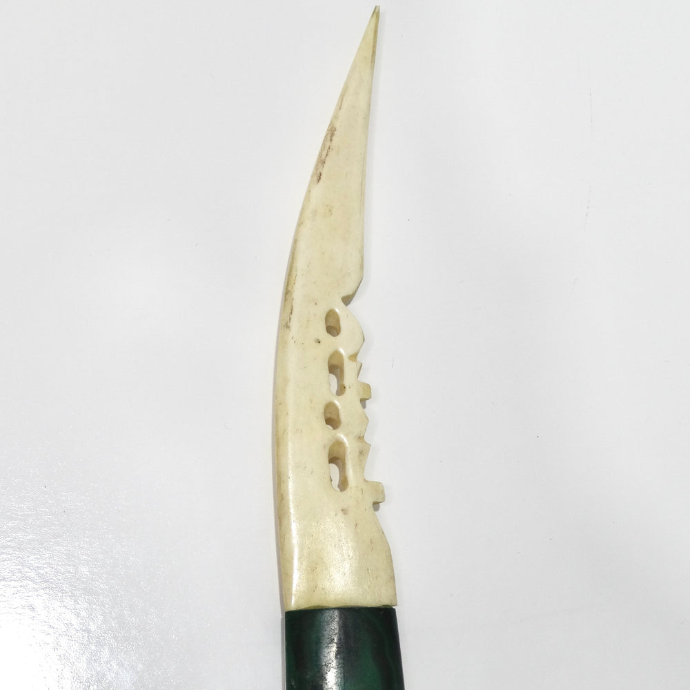 Antique Malachite Ivory Letter Opener