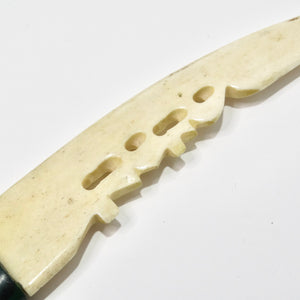 Antique Malachite Ivory Letter Opener