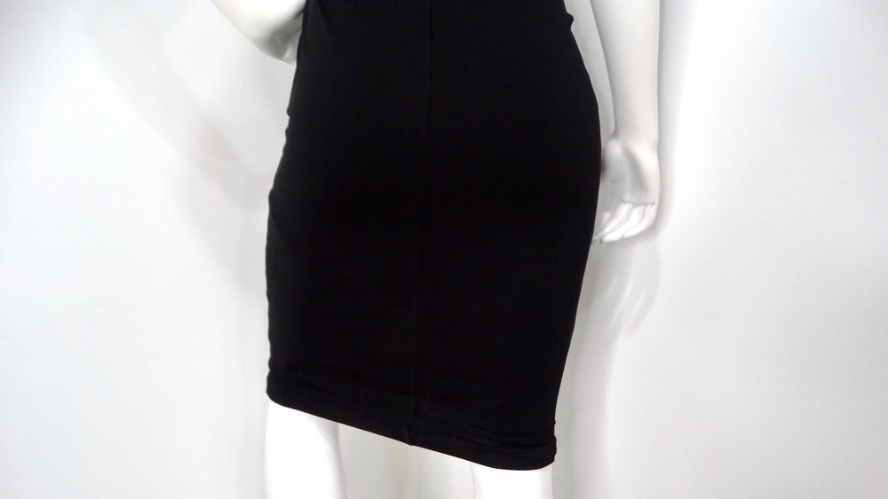 Tom Ford Black Wrap Detail Sleeveless Midi Dress