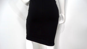 Tom Ford Black Wrap Detail Sleeveless Midi Dress
