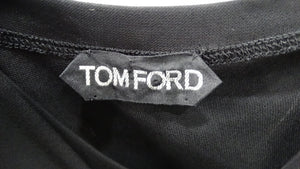 Tom Ford Black Wrap Detail Sleeveless Midi Dress